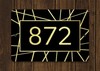 Customized Home Address Plaque Metal 12" x 8" Gold or Silver Number House Sign gallery