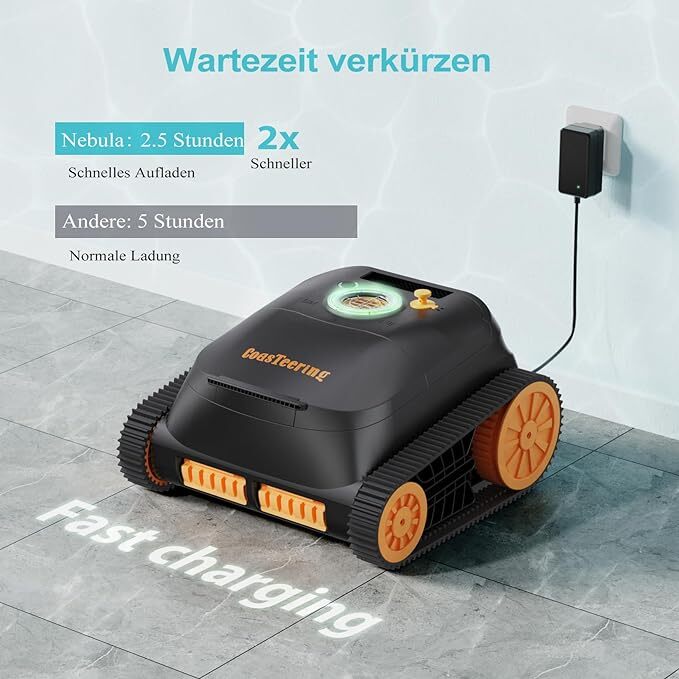 Robotic pool cleaner, cordless, with brushless motors, smart navigation, 180 min gallery