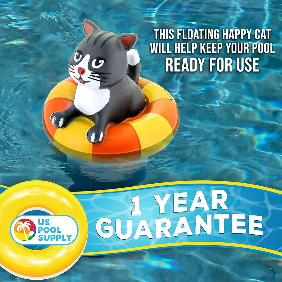 U.S. Pool Supply Kitty Cat Floating Pool Chlorine Dispenser, Collapsible Base, gallery