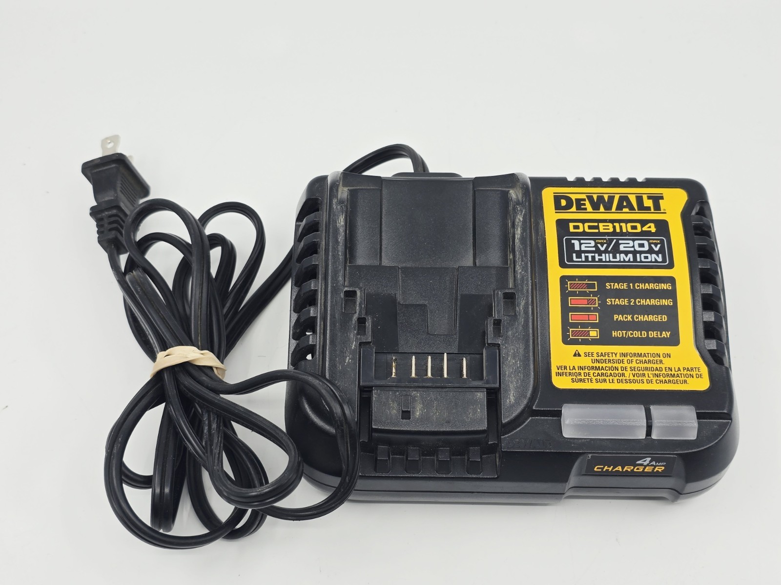 DeWalt DCB1104 12V/20V Lithium-Ion Battery Charger Black Single Slot gallery