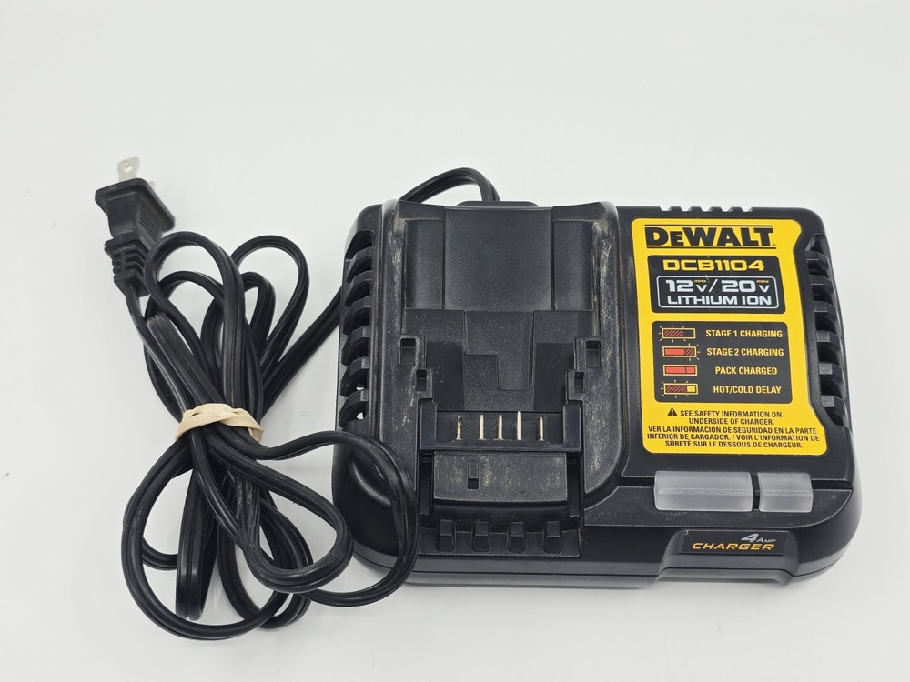 DeWalt DCB1104 12V/20V Lithium-Ion Battery Charger Black Single Slot
