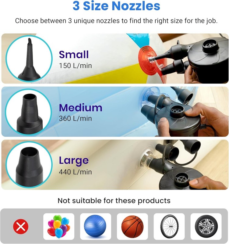 High-Performance Quick-Fill Air Pump with Noise Reduction for All Inflatables gallery
