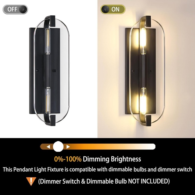 2 Light Crystal Bathroom Wall Sconce Modern Concise Style Wall Light Fixture gallery