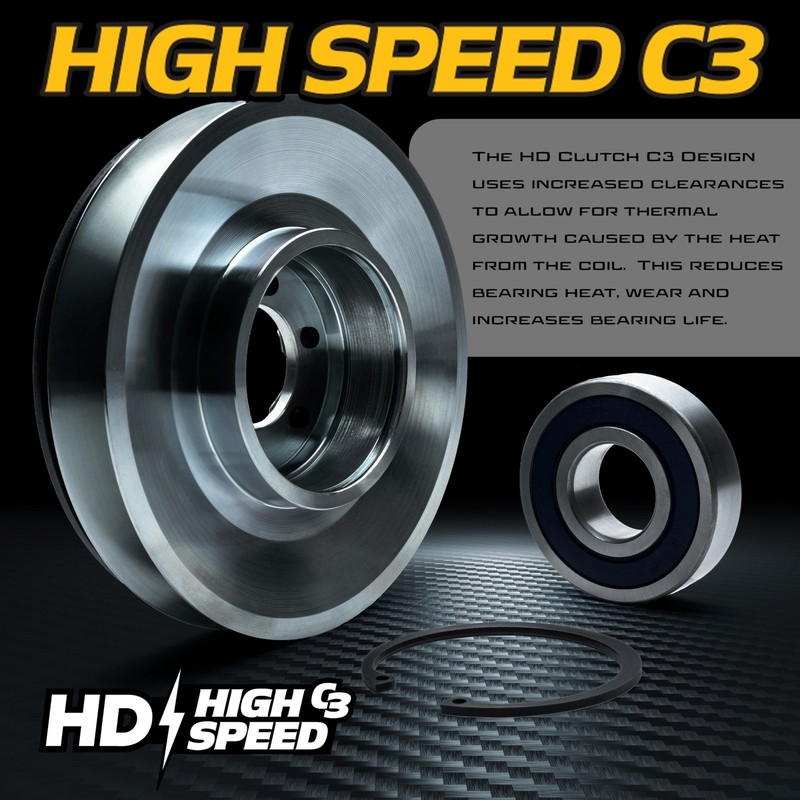 HiTorque 130ft-lb BIGBearing Billet Pulley PTO Clutch E-6317 for Country Clipper gallery