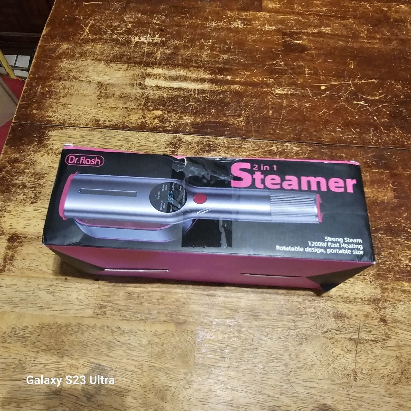 Dr.flash Steamer 1200W Strong Steam Fast Heating Rotatable Silver Pink gallery