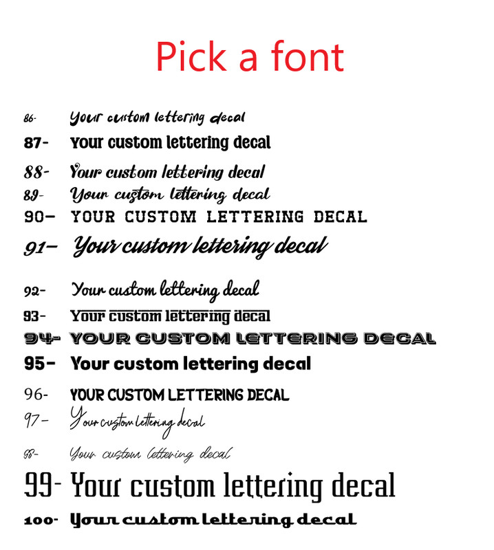Custom Text Vinyl Lettering Personalized Sticker decal ANY TEXT ANY NAME FONTS gallery