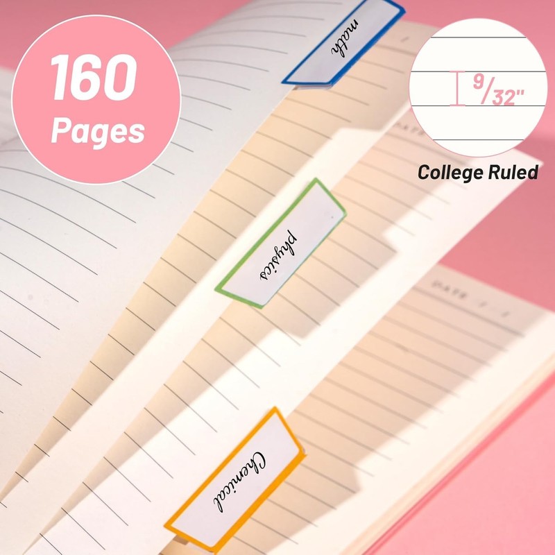 Waterproof Pink Spiral Bound Notebook - A5, College Ruled, Perfect for Notes gallery