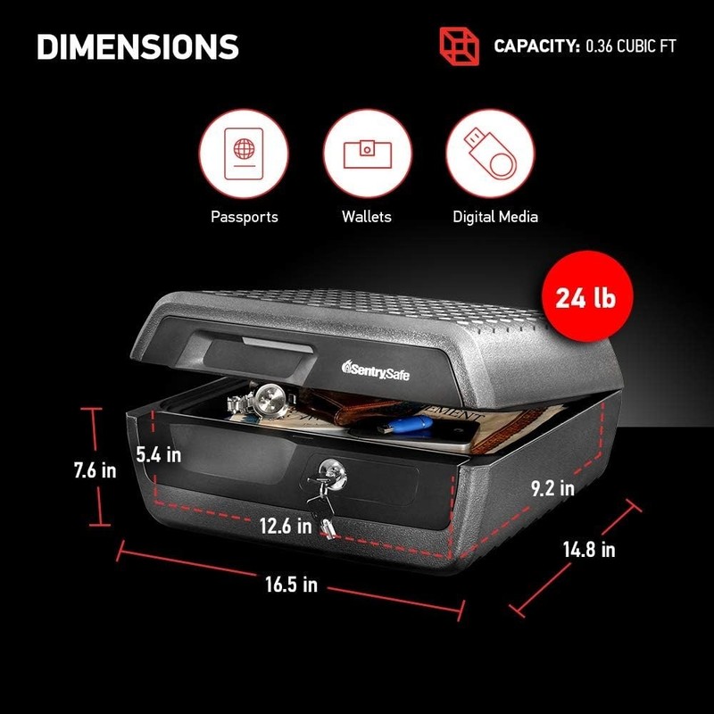 Classified Fireproof & Verified Waterproof Safe - Compact 0.36 Cubic Feet gallery