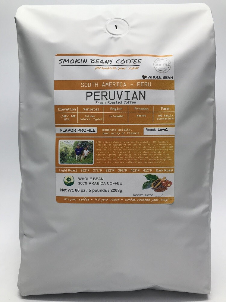 8oz/5lb - Peruvian – South America – Fresh Roasted To Order Coffee gallery