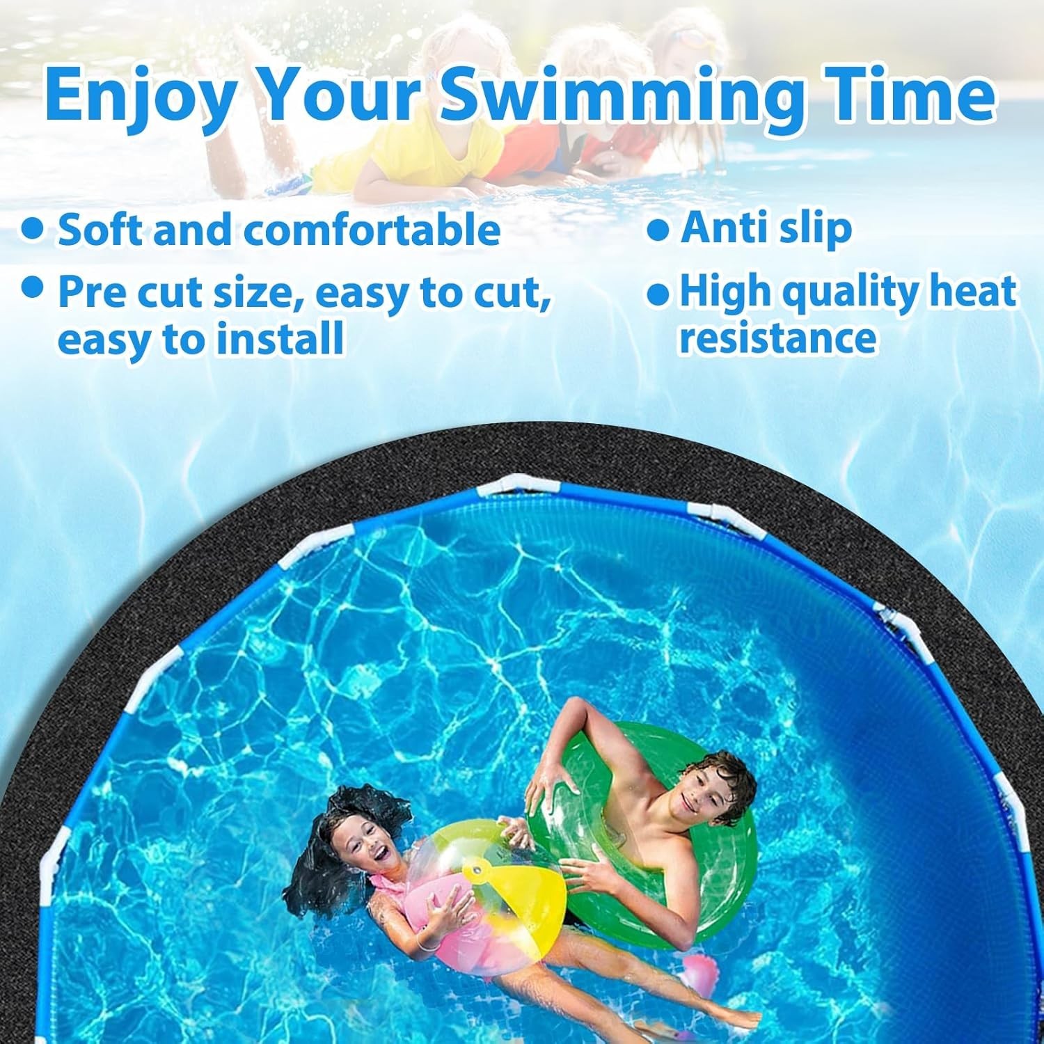 Thickened Pool Liner Pad for Above Ground Pool, 10 FT Round Under Pool Mat Pa... gallery