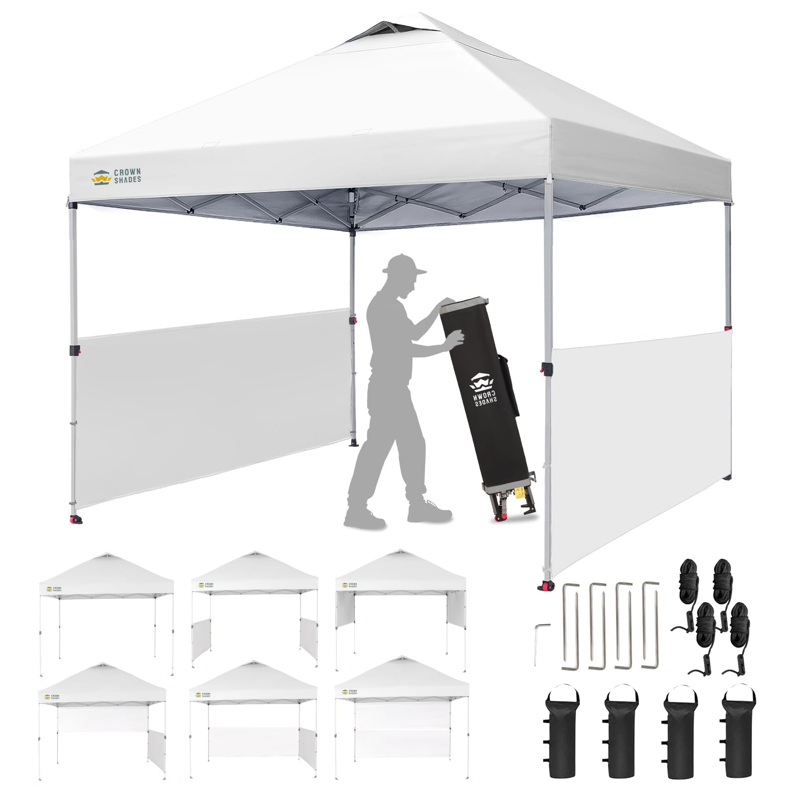 10x10 Pop up Canopy Tent Instant Canopy with 150D Silver Coated Fabric Includ... gallery