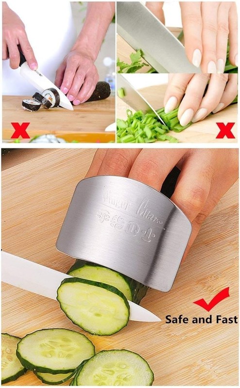 304 Stainless Steel Finger Protector Set - Essential Kitchen Safety Tool, 2PCS gallery