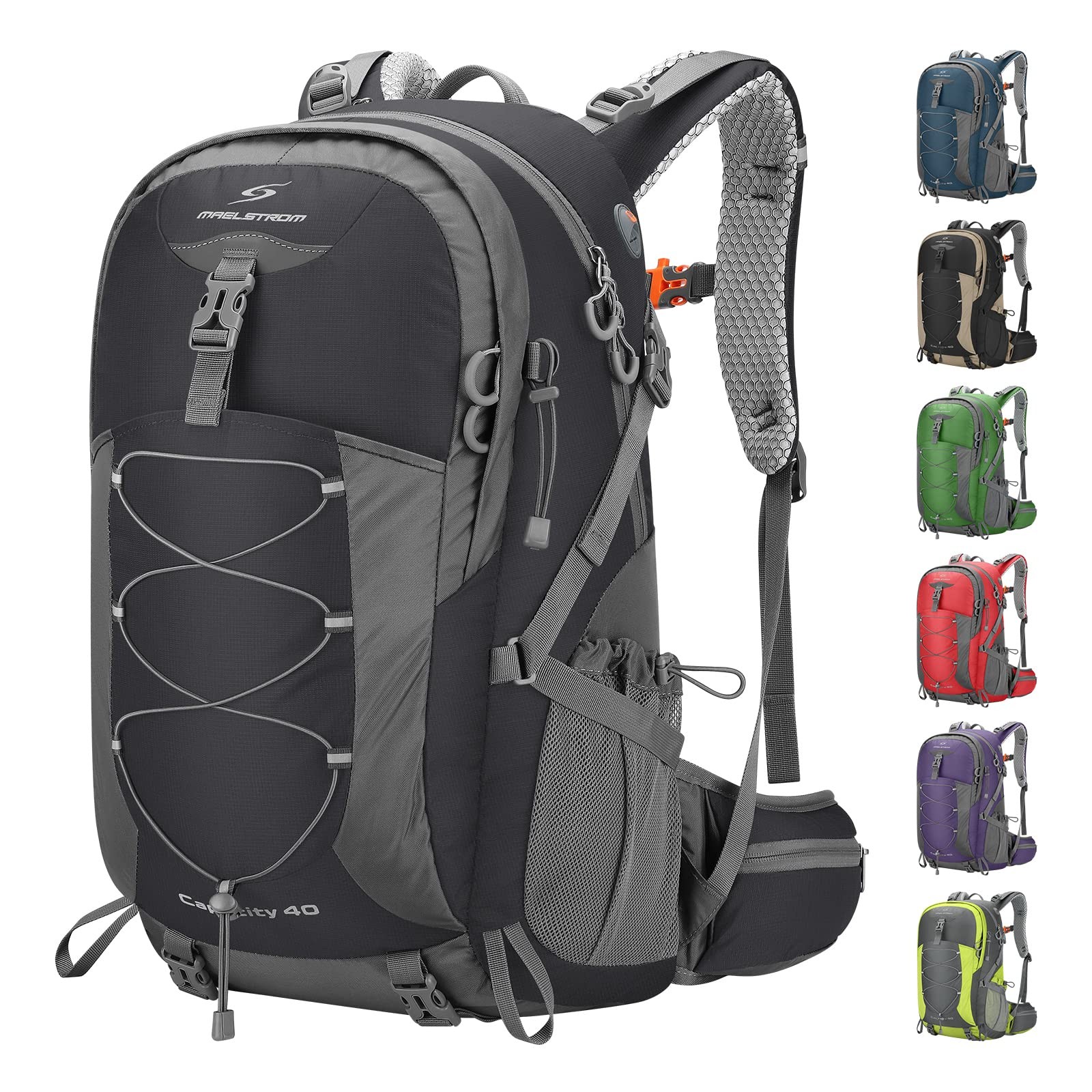 Maelstrom Hiking Backpack,Camping Backpack,40L Waterproof Hiking Daypack with...