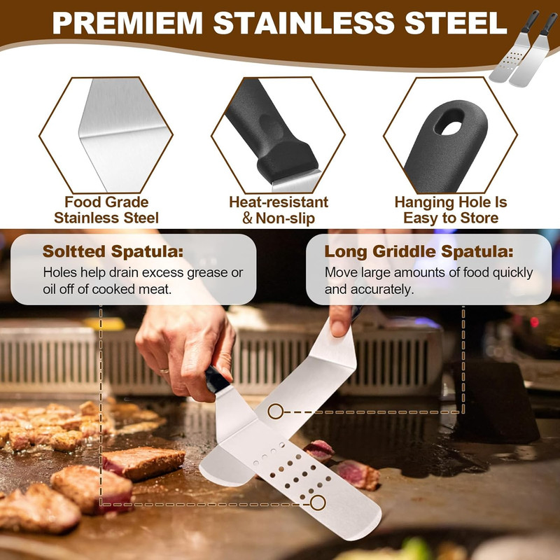 14PCS Griddle Accessories Kit, Flat Top Grill Accessories Set for Camp Chef gallery