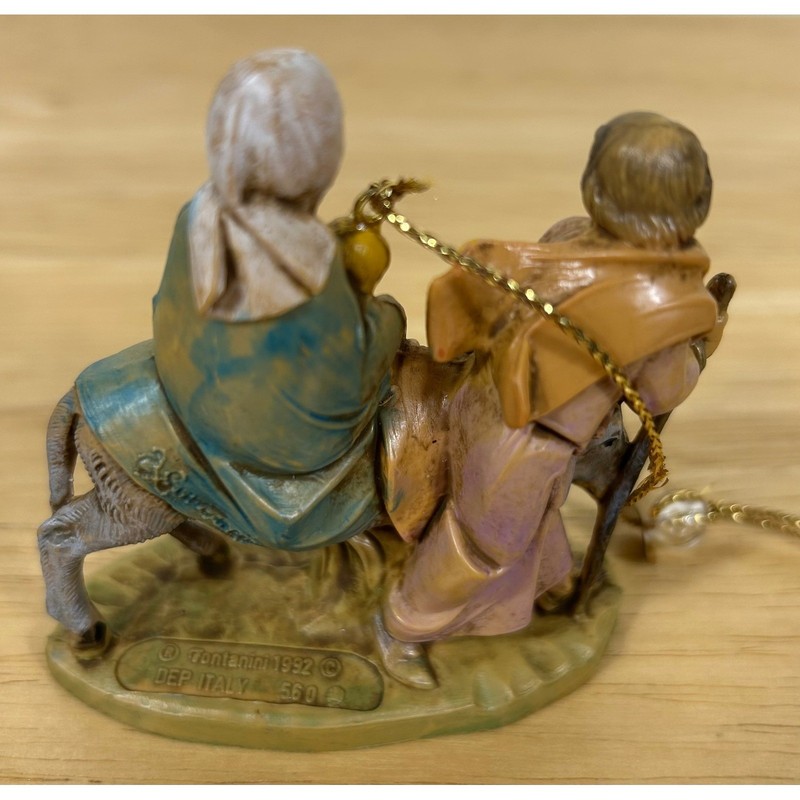 Vintage Fontanini Ornament Flight into Egypt Nativity 1992 Italy 560 NO DOME gallery