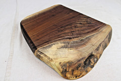 Black Walnut Live Edge Reversible Charcuterie Board 14 L x 15.5W x 1.7″T #3261