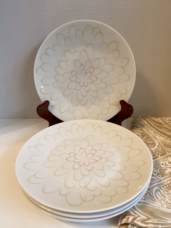 GERMAN ROSENTHAL- Aurora 6" Bread Dessert Apps Plates, Sets of 4 By Continental gallery