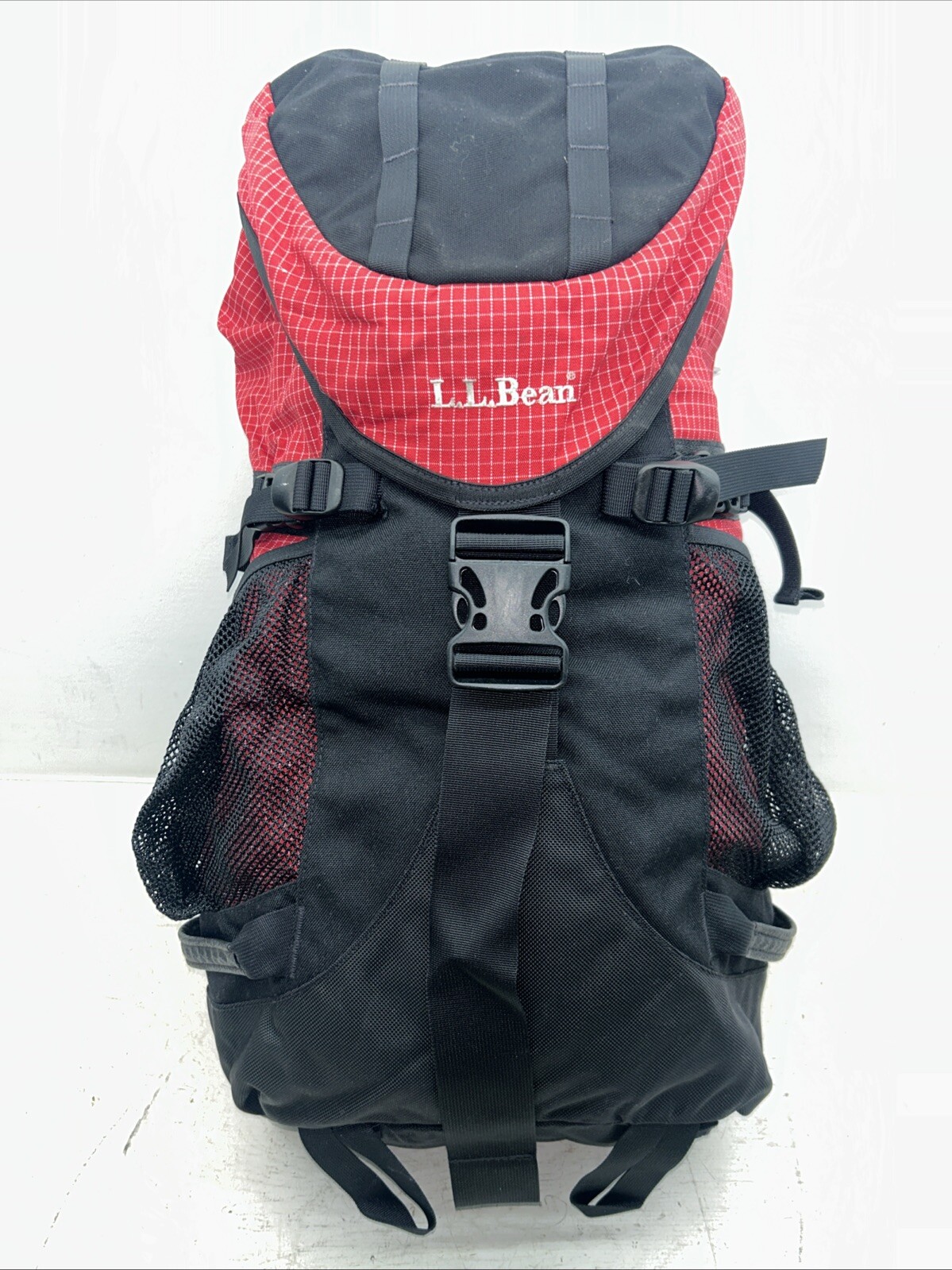 LL Bean Hiking Backpack OJD97 Red & Black 28”x14”x7”