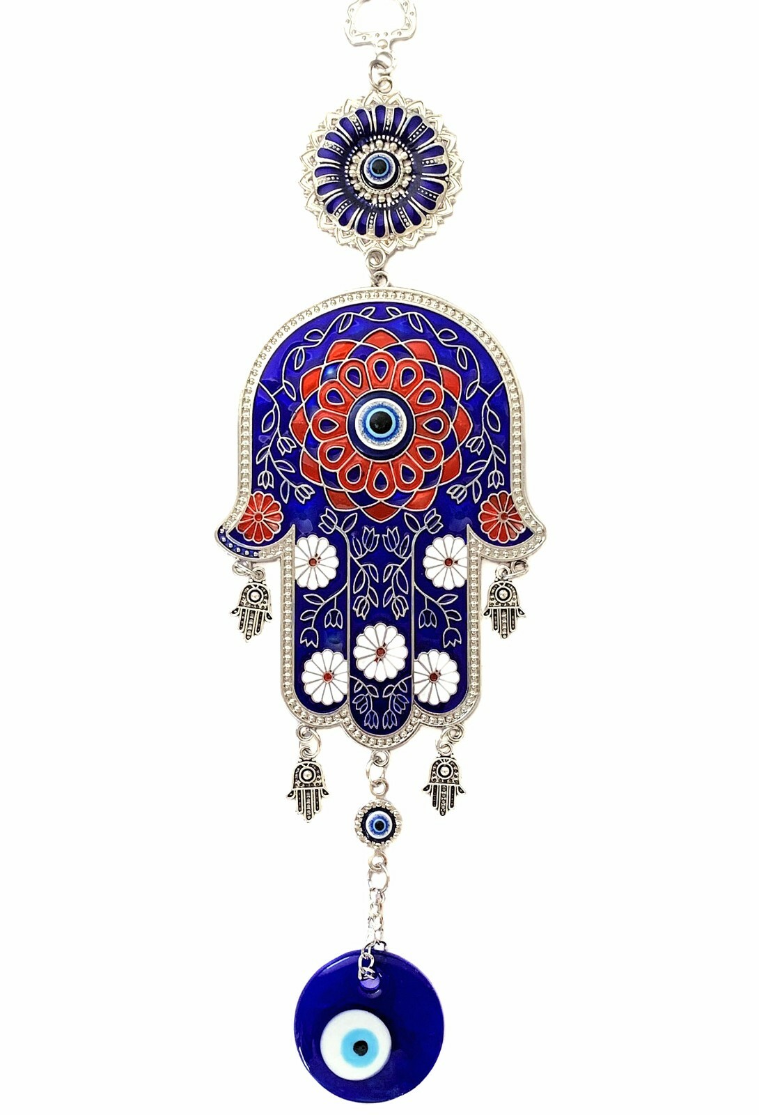 Turkish Blue Evil Eye Hamsa Hand Wall Hanging AmuletBlessing Protection Gift CL1 gallery