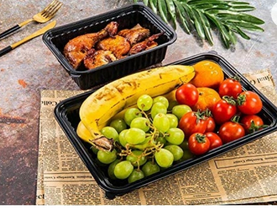 50 Set(100pcs) Meal Prep Reusable Microwaveable 24 oz Food Containers With Lids gallery