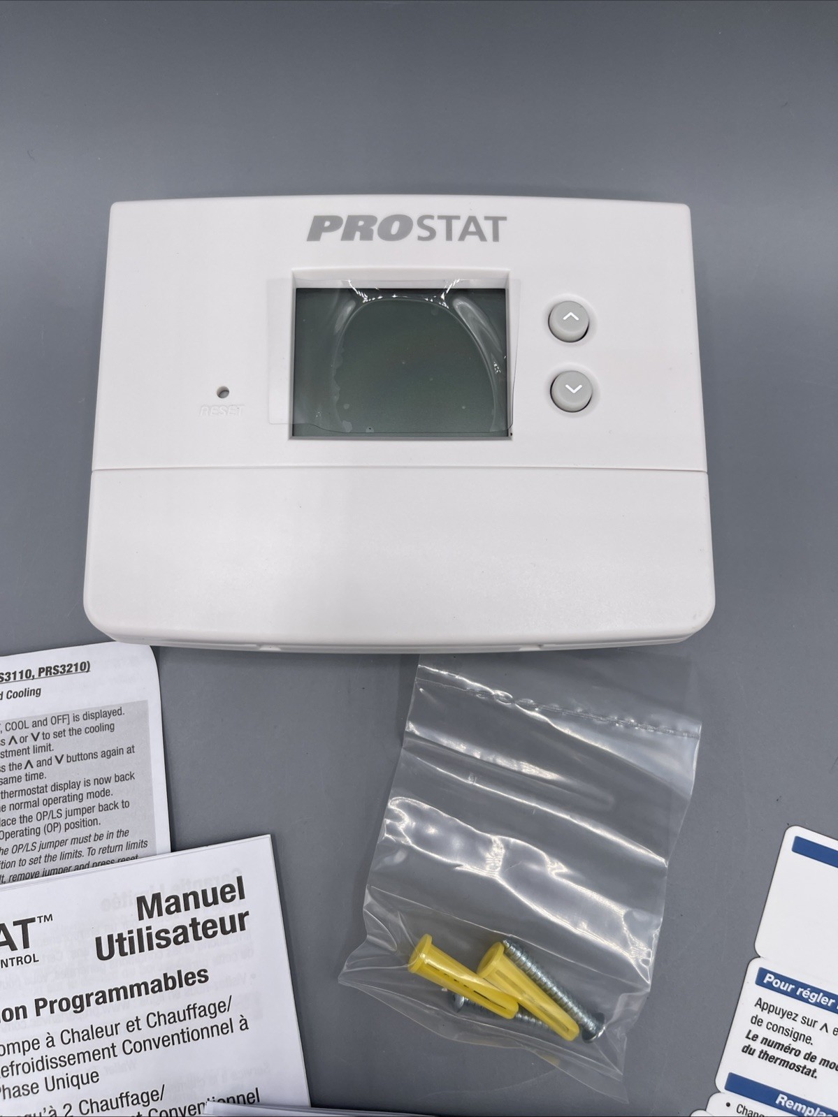 Prostat Non-Programmable Thermostat 2 Heat/1 Cold Conventional/Heat Pump PRS3210 gallery