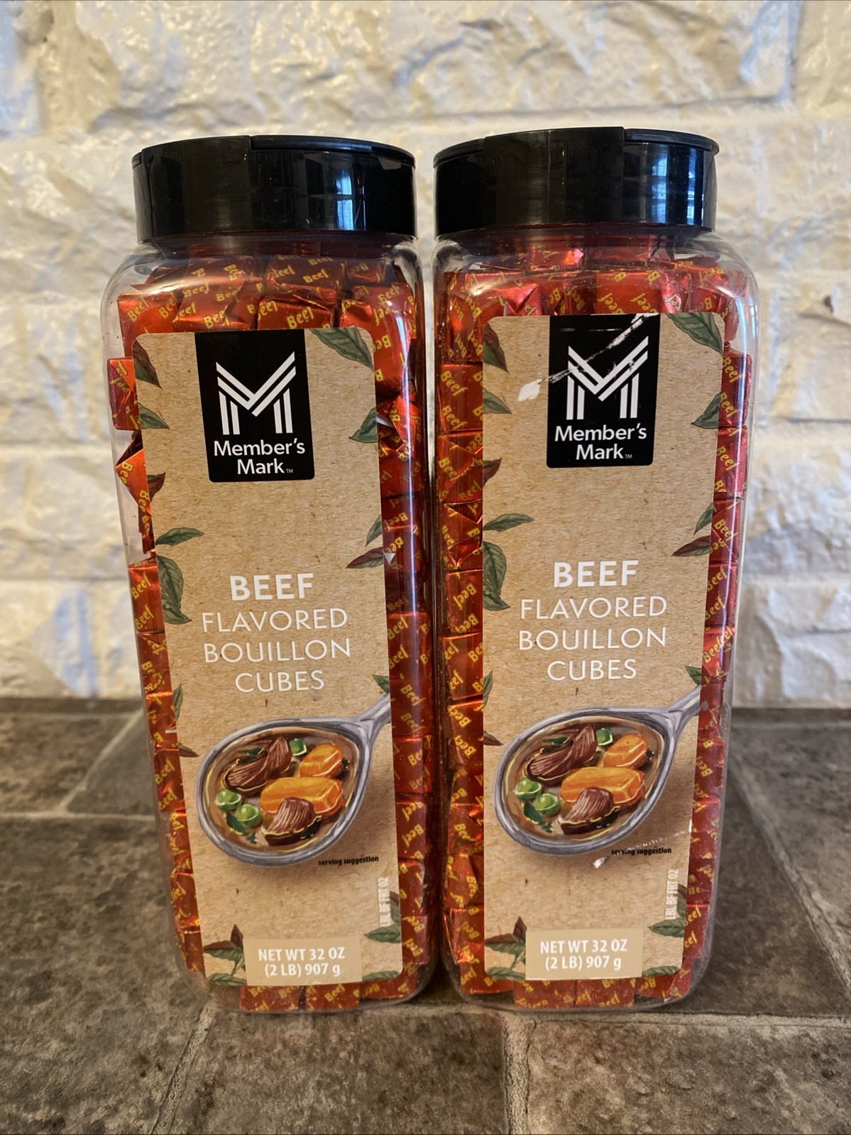 **2 Pack **Member's Mark Beef Bouillon Cubes, 32 oz. Exp. June 6. 2028. gallery