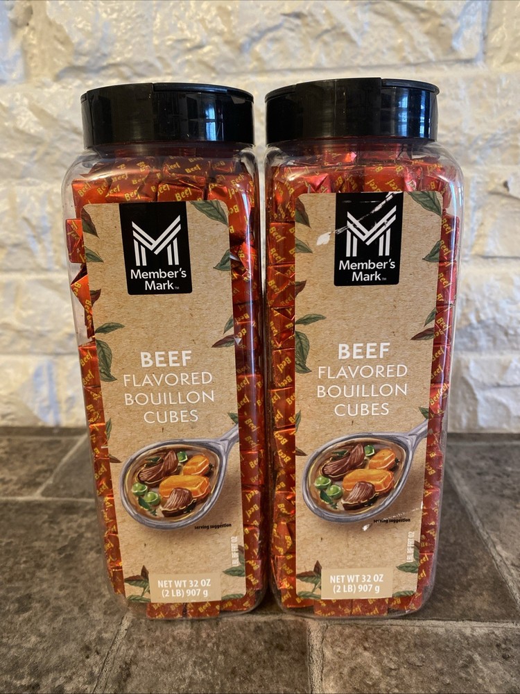 **2 Pack **Member's Mark Beef Bouillon Cubes, 32 oz. Exp. June 6. 2028.