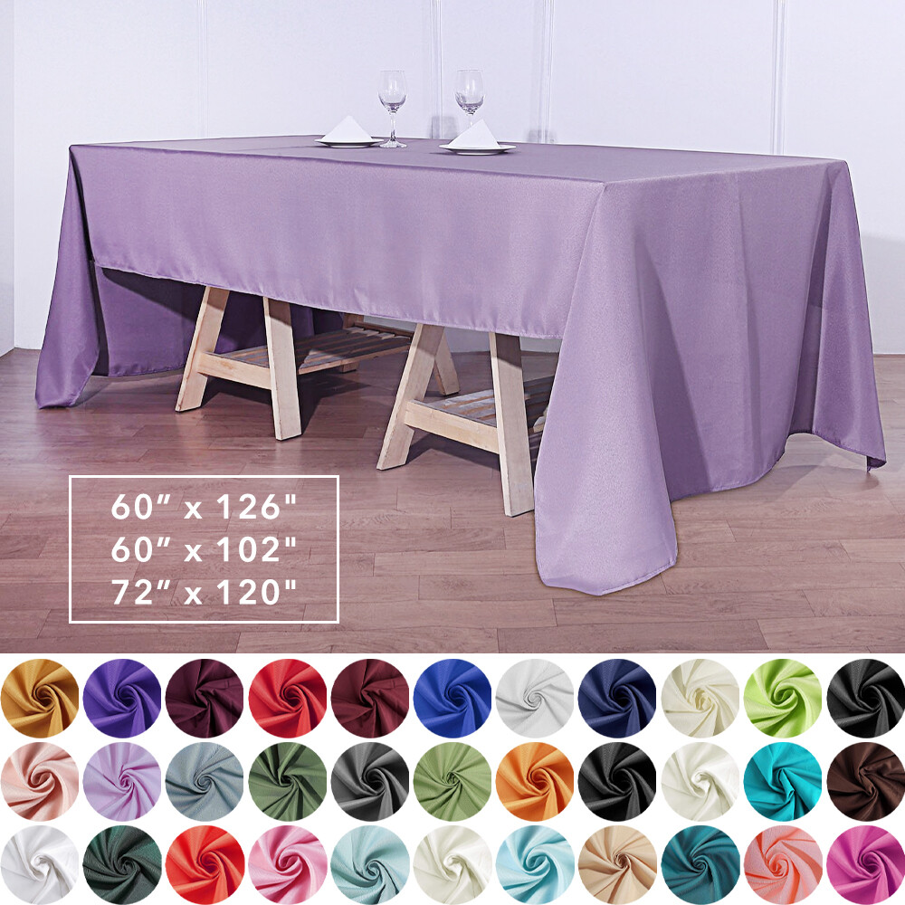 Polyester Rectangular TABLECLOTH Wedding Catering Dinner Linens Decorations SALE