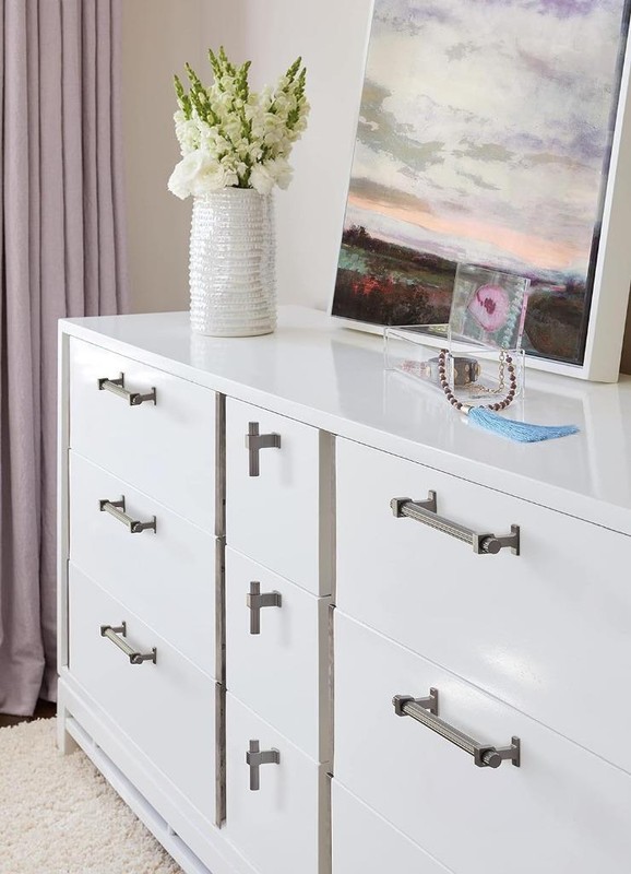 Amerock | Cabinet Pull | Black Brushed Nickel | 6-5/16 inch (160 mm) Center to C gallery