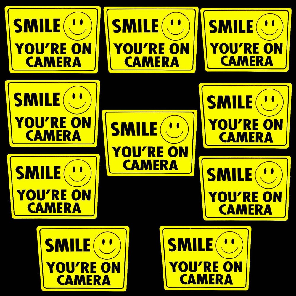Lot Camera Window Warning Stickers Sign For Home Waterproof Surveillance Decal