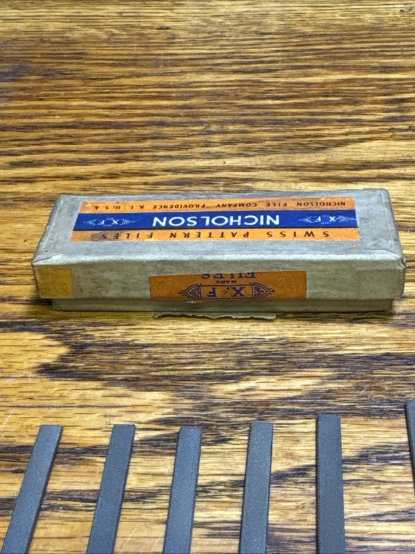 NOS Nicholson Bench Filing Machine Files 3 1/4” L 1/8” Shank Lot of 8 USA Made gallery