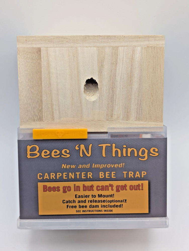 Bees 'N Things Outdoor Carpenter Bee Traps Wood Catch & Release NEW