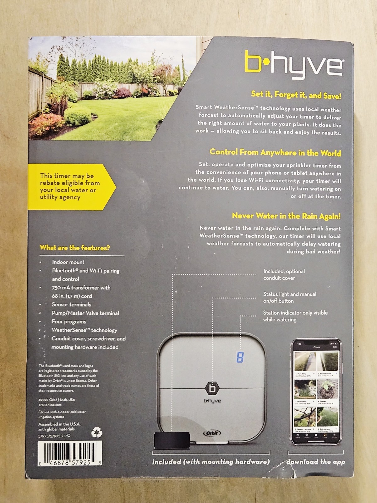 💦 Orbit b Hyve 8 Station Smart Wi-Fi Indoor Smart Sprinkler Timer | 57925 | NEW gallery