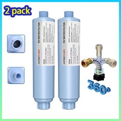 2 Pack RV Inline Water Filter w/Flexible Hose Garden & Camper Reduces Sediment
