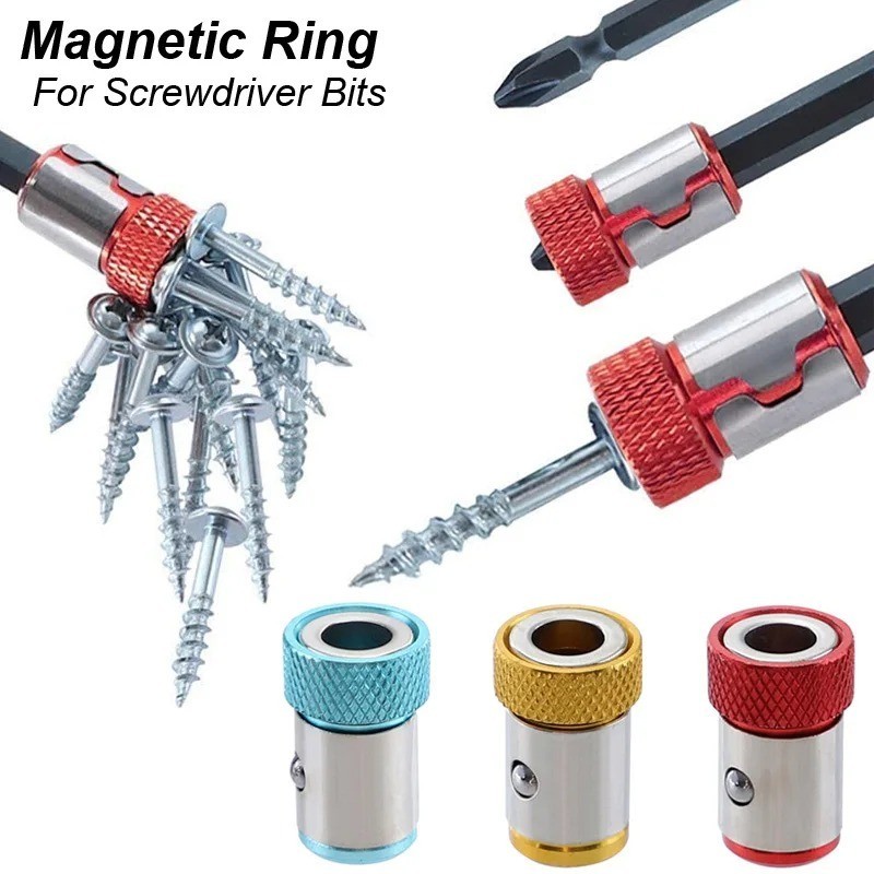 6 x Screwdriver Head Magnetic Ring Pivoting Bit Tip Screw Holder Magnetizer* gallery