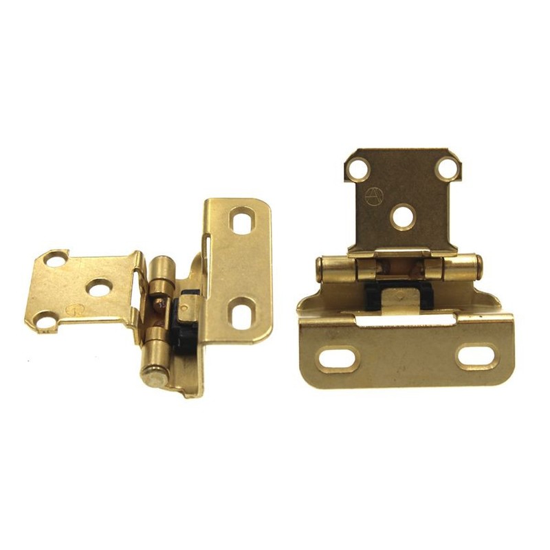 Amerock Polished Brass Partial Wrap Hinges 1/2" Overlay Self-Closing BP7550-3 gallery