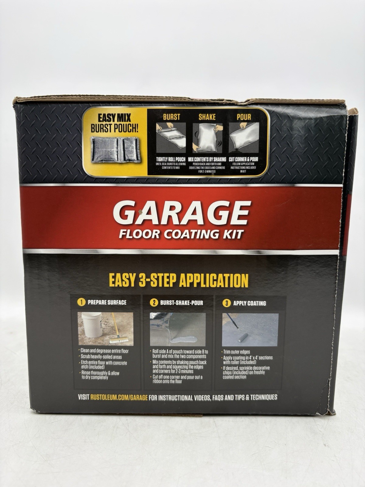 Rust Oleum RockSolid 1 Car Garage Floor Kit - 90 oz Gray Polycuramine gallery