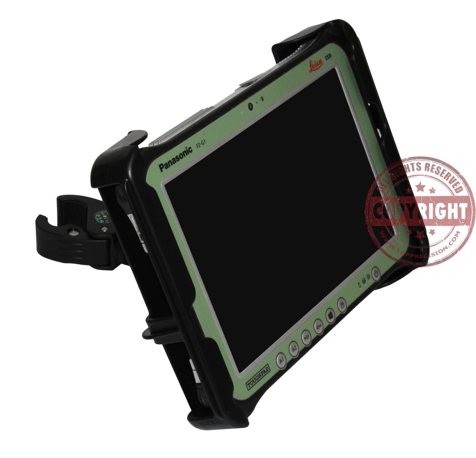 LEICA CS35 CONTROLLER, DATA COLLECTOR, TABLET POLE BRACKET, GPS, ROBOTIC gallery