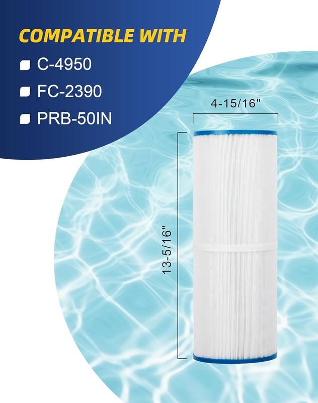 High-Efficiency Hot Tub Filter - Durable Trilobal Fabric, 50 sq.ft Filtration gallery