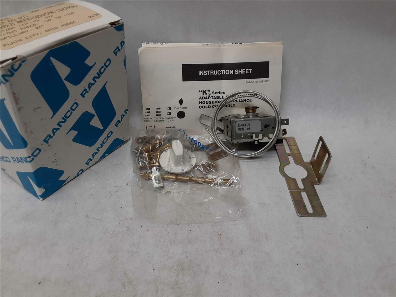Ranco K-403 Household Refrigerator Freezer Control Relaces K59-503 & GEM GC-403 gallery