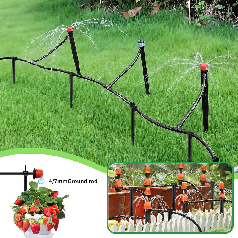 200 Pack Irrigation Drip Support Stakes 1/4 Inch Tubing Hose Holder gallery