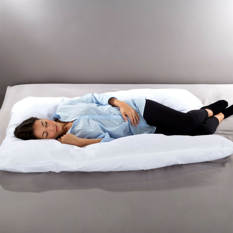 Full Body Bed U Shaped Pillow Removable Cover Support Comfortable Sleeping Aid gallery