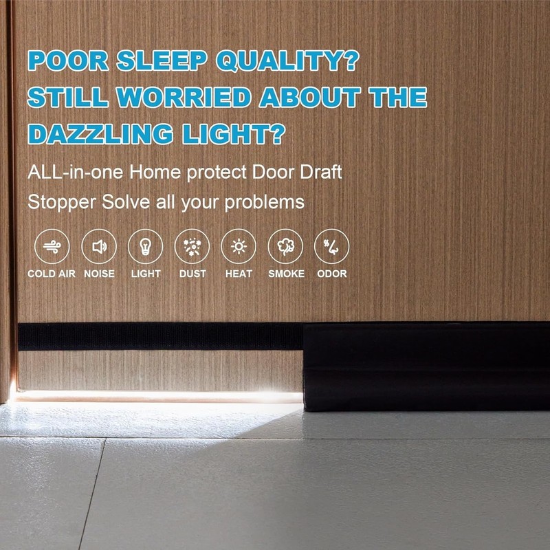 Single-Sided 36 Inch Door Draft Stopper - Easy Installation & Cold Air Blocker gallery