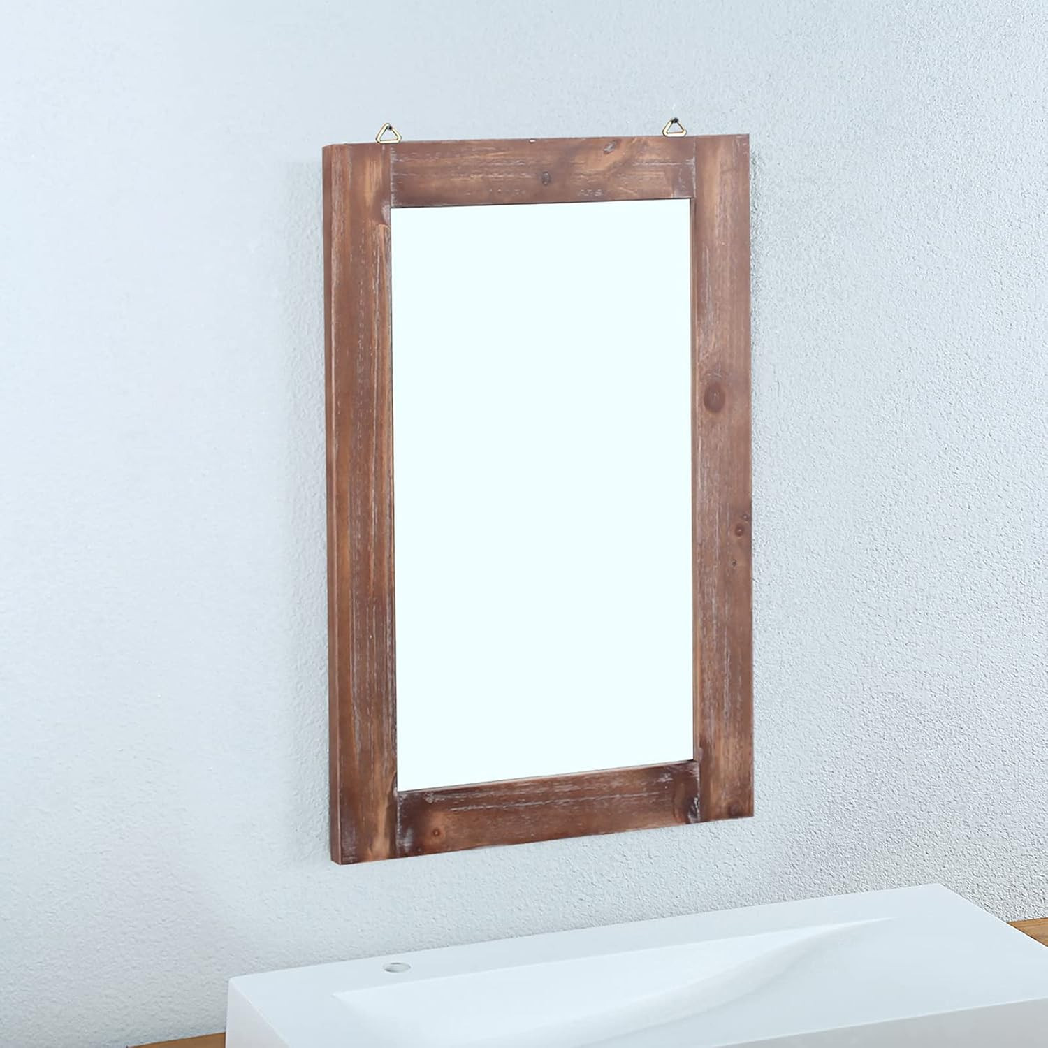 Rustic Grey Wall Mirror 20" X 30" - Decorative Bathroom & Vanity Accent gallery