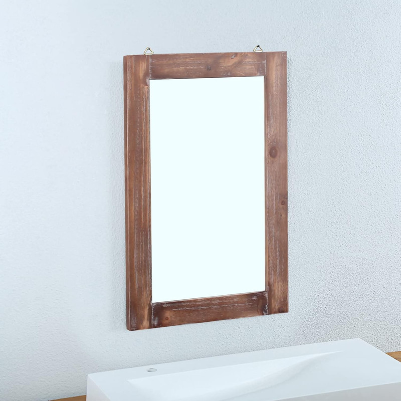 Rustic Grey Wall Mirror 20" X 30" - Decorative Bathroom & Vanity Accent gallery
