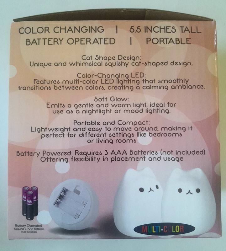 Squishy Cat Color-Changing Table-top Night Light, Batteries Not Included gallery