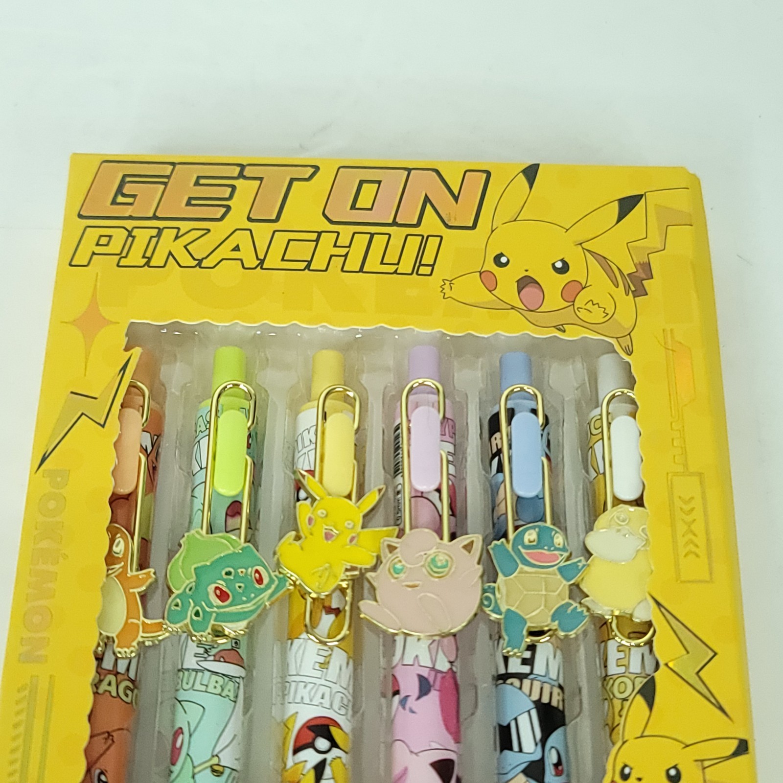 Pikachu Gel Pen Set Cartoon Pokemon Ballpoint Writing Pens NEW 6 Pieces Box Dent gallery