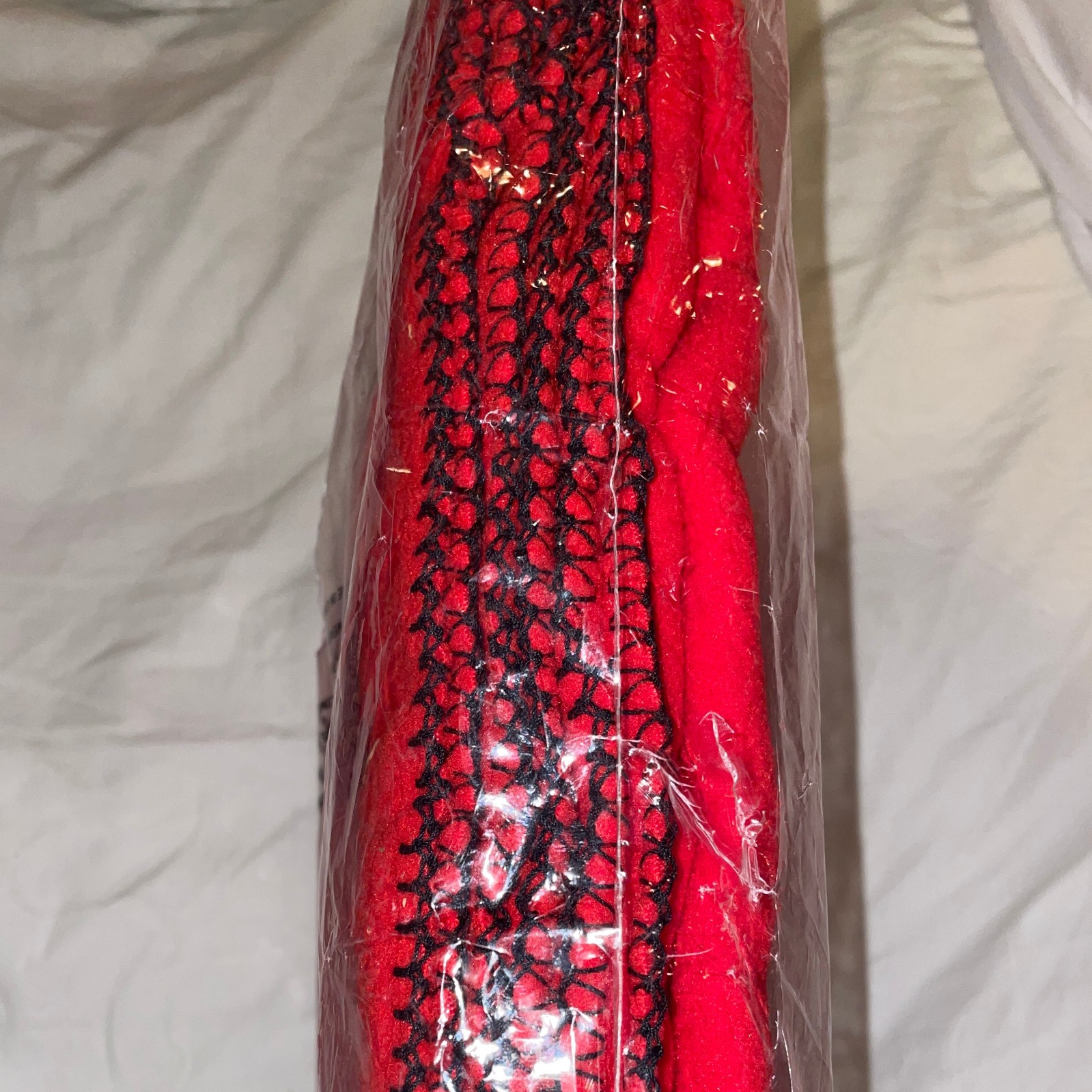Lilly Oncology Branded Fleece Throw Red w Black Polyester Medical Ad 60 x 46 in gallery