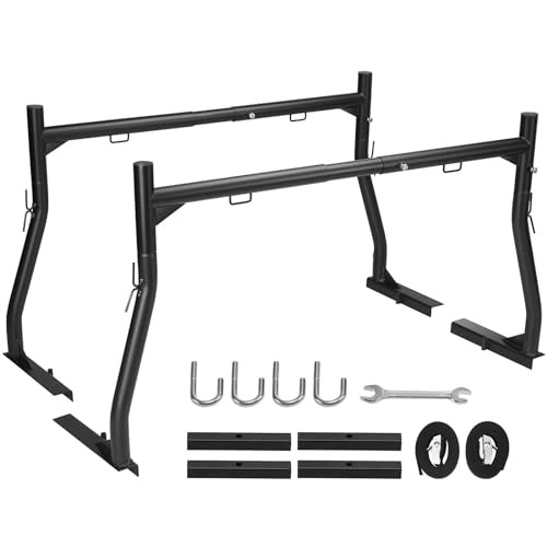 Extendable Steel Truck Ladder Rack - 800 lbs Capacity, 46-71 Non-drilling gallery