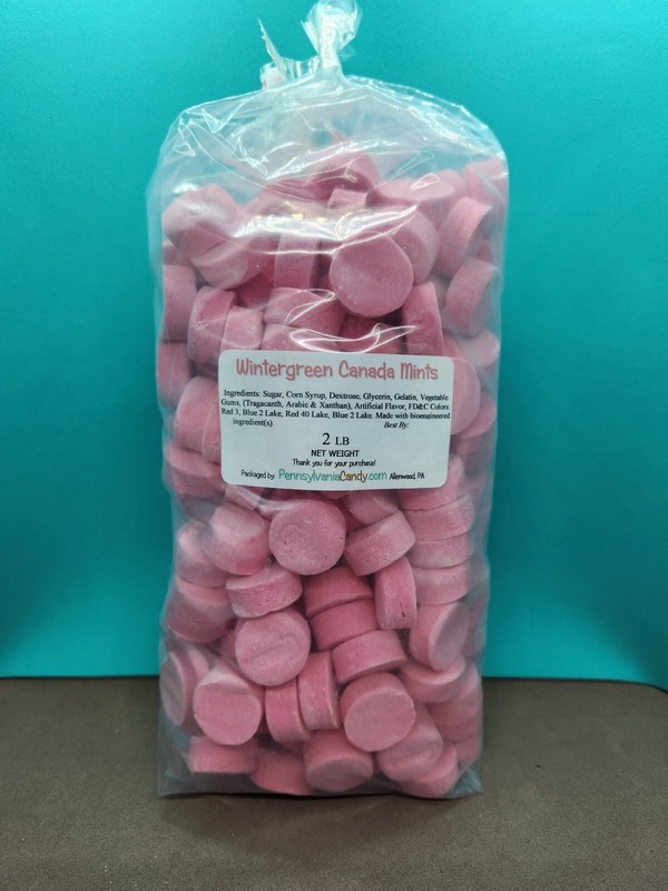 Bulk 2 lb Original CANADA MINTS Pink Wintergreen Logenzes gallery